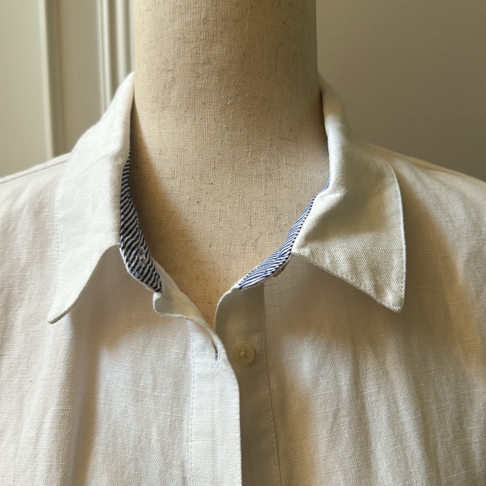 Vineyard vines White tie front linen dress Size 10 - Picture 11 of 14